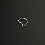 Moon Stainless Steel Segment Hoop - Moon Stainless Steel Segment Hoop - Default Title by CRUXJEWELRY
