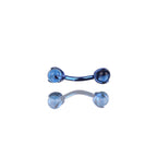 Round CZ Ball Internally Threaded Titanium Brow Studs - Round CZ Ball Internally Threaded Titanium Brow Studs - Blue / 6mm by CRUXJEWELRY