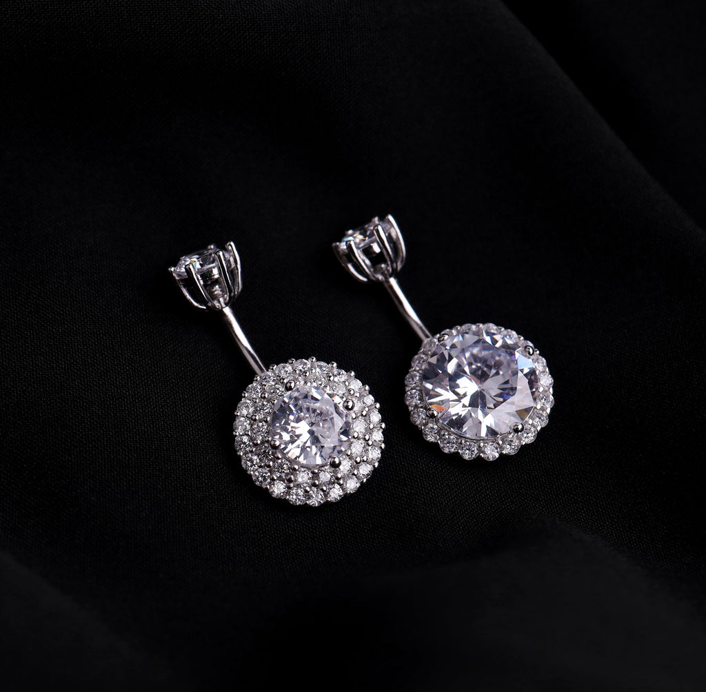 Sterling Silver Crystal Navel Ring - Sterling Silver Crystal Navel Ring - Single-Layer / 6mm by CRUXJEWELRY