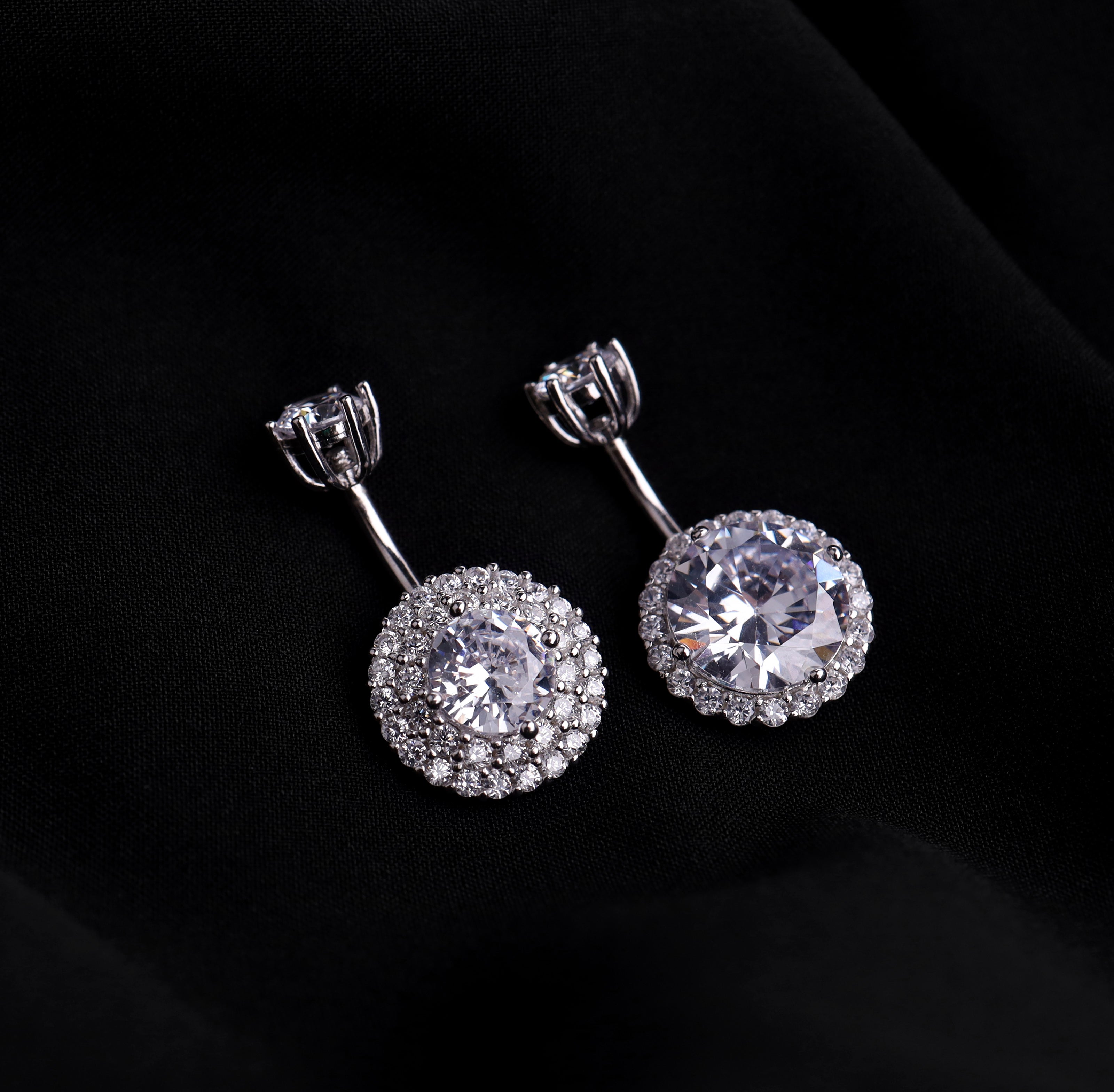 Sterling Silver Crystal Navel Ring - Sterling Silver Crystal Navel Ring - Single-Layer / 6mm by CRUXJEWELRY