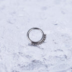 Sun Burst Titanium Segment Hoop - Sun Burst Titanium Segment Hoop - Sliver / Small by CRUXJEWELRY