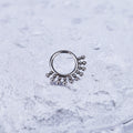 Sun Burst Titanium Segment Hoop - Sun Burst Titanium Segment Hoop - Sliver / Big by CRUXJEWELRY