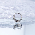 Three Row Triple Segment Septum Ring - Three Row Triple Segment Septum Ring - Sliver / 8 mm by CRUXJEWELRY