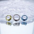 Three Row Triple Segment Septum Ring - Three Row Triple Segment Septum Ring - Sliver / 8 mm by CRUXJEWELRY