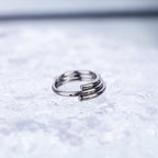 Three Row Triple Segment Septum Ring - Three Row Triple Segment Septum Ring - Sliver / 8 mm by CRUXJEWELRY
