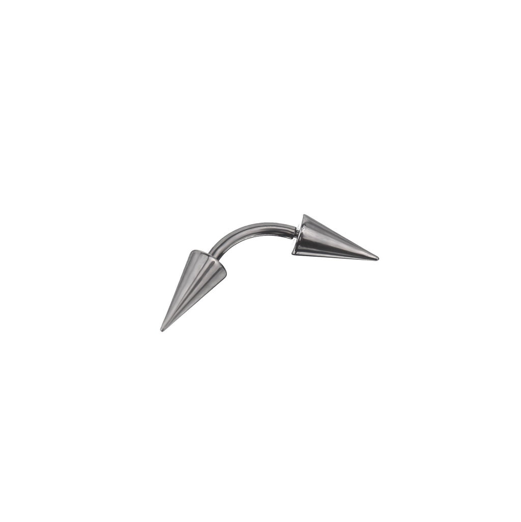 Large Spike Internally Threaded Titanium Rook Jewelry - Large Spike Internally Threaded Titanium Rook Jewelry - Sliver / 6mm by CRUXJEWELRY