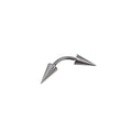 Large Spike Internally Threaded Titanium Rook Jewelry - Large Spike Internally Threaded Titanium Rook Jewelry - Sliver / 6mm by CRUXJEWELRY