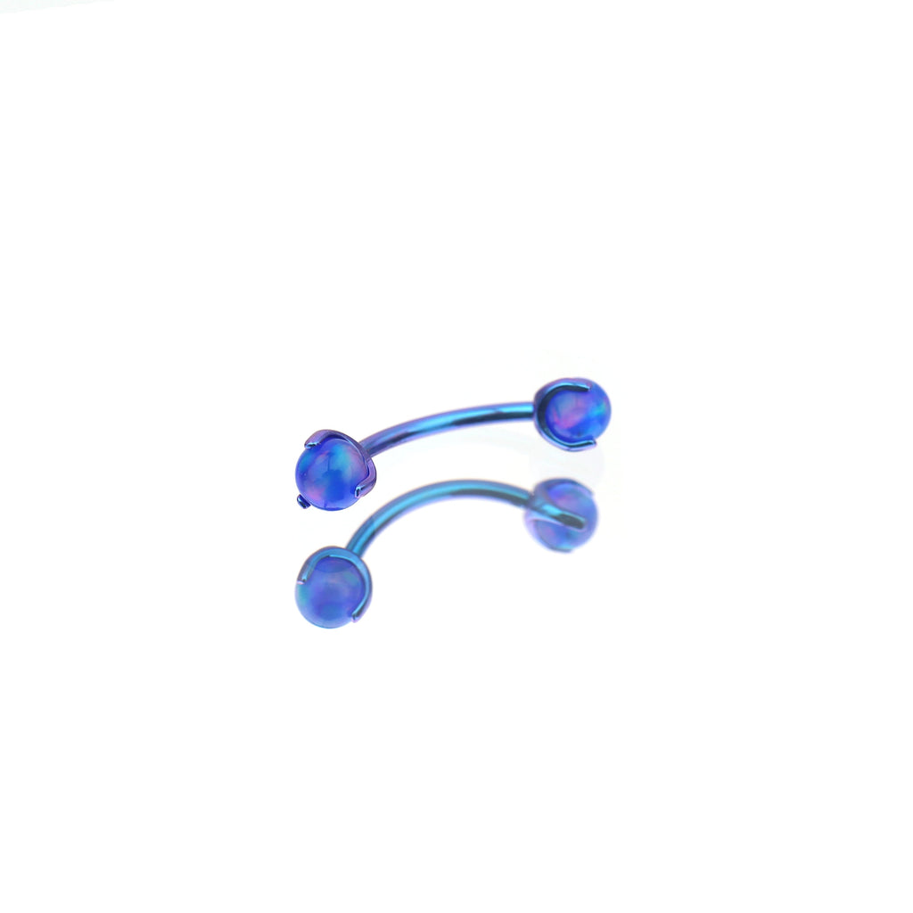 Jelly Opal Titanium Rook Jewelry - Jelly Opal Titanium Rook Jewelry - Purple / 4mm / 6mm by CRUXJEWELRY