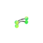 Acrylic Color Block Ball Brow Studs - Acrylic Color Block Ball Brow Studs - Blue-Green Gradient / 6mm by CRUXJEWELRY