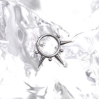 Rainbow Spike Segment Septum Ring - Rainbow Spike Segment Septum Ring - Silver / 8 mm by CRUXJEWELRY