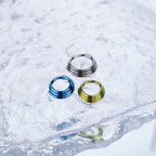 Three Row Triple Segment Septum Ring - Three Row Triple Segment Septum Ring - Sliver / 8 mm by CRUXJEWELRY