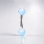 Opal Ball Titanium Eyebrow Barbell