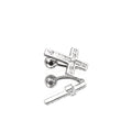 Curved Cross CZ Sterling Silver Navel Ring - Curved Cross CZ Sterling Silver Navel Ring - 6mm by CRUXJEWELRY
