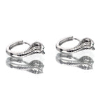 Green CZ Cobra Stainless Steel Earrings - Green CZ Cobra Stainless Steel Earrings - Set by CRUXJEWELRY