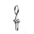 Bondage Cross Pendant Stainless Steel Earrings - Bondage Cross Pendant Stainless Steel Earrings - Single by CRUXJEWELRY