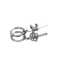 Bondage Cross Pendant Stainless Steel Earrings - Bondage Cross Pendant Stainless Steel Earrings - Single by CRUXJEWELRY