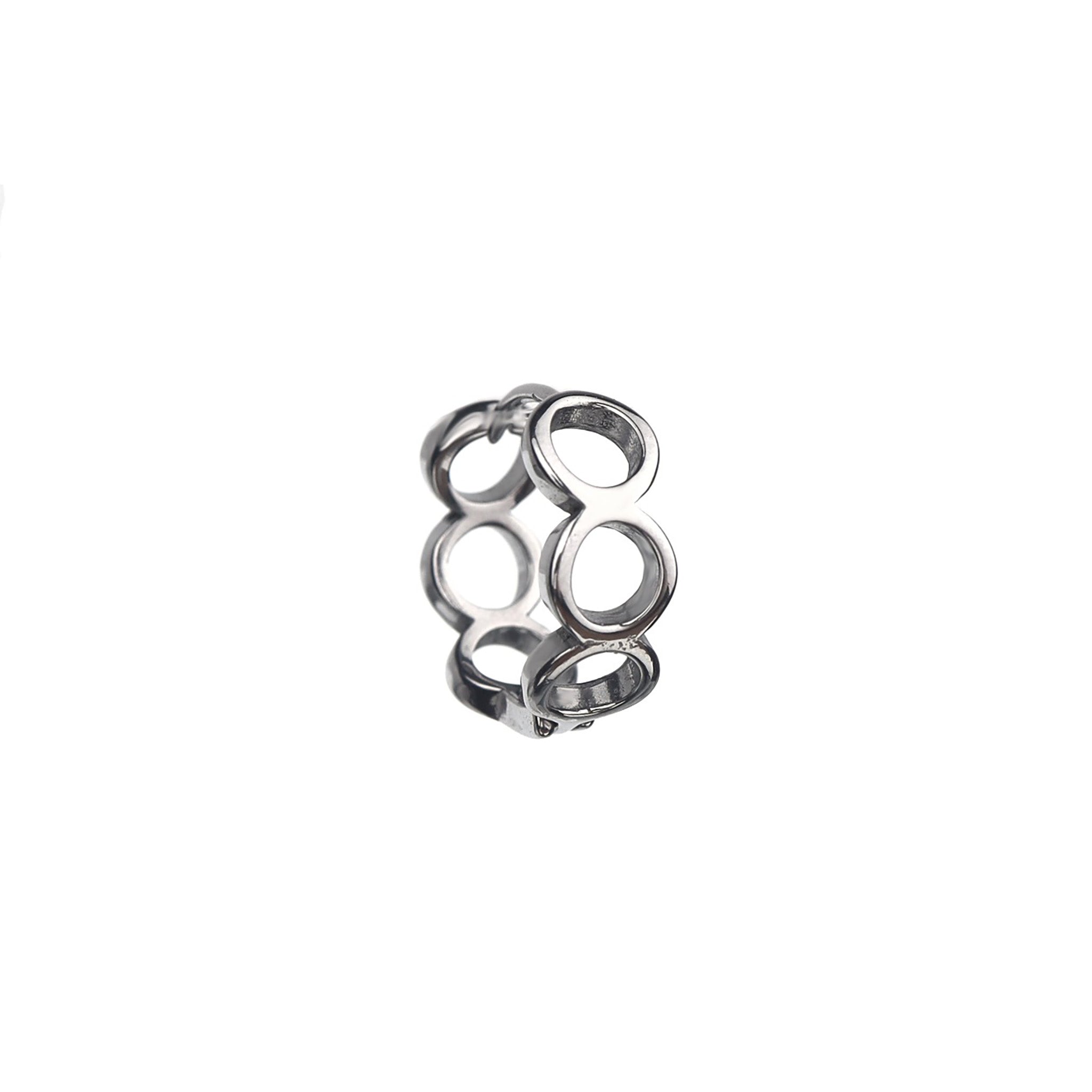 Punk Hoop Stainless Steel Earrings Clicker - Punk Hoop Stainless Steel Earrings Clicker - Single by CRUXJEWELRY