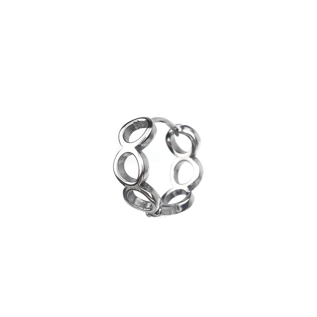 Punk Hoop Stainless Steel Earrings Clicker - Punk Hoop Stainless Steel Earrings Clicker - Single by CRUXJEWELRY