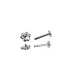 Paws & Purrs - Kitty Paw Stainless Steel Tongue/Ear Stud - Paws & Purrs - Kitty Paw Stainless Steel Tongue/Ear Stud - Flat-Back / 12mm by CRUXJEWELRY