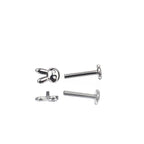 Cute Bunny Internally Threaded Stainless Steel Ear Studs - Cute Bunny Internally Threaded Stainless Steel Ear Studs - 6mm by CRUXJEWELRY