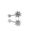 Meteor Hammer Externally Threaded Stainless Steel Ear Studs - Meteor Hammer Externally Threaded Stainless Steel Ear Studs - Single by CRUXJEWELRY