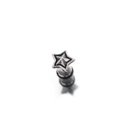 3D Pentagram Externally Threaded Stainless Steel Ear Studs - 3D Pentagram Externally Threaded Stainless Steel Ear Studs - Single by CRUXJEWELRY