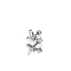Butterfly Dangle CZ Stainless Steel Ear Studs - Butterfly Dangle CZ Stainless Steel Ear Studs - Single / 6mm by CRUXJEWELRY