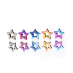 Y2K Chunky Dopamine Thick Cut Pentagram Colorful Star Studs - product overview