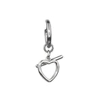 Minimalist Heart Pendant Stainless Steel Earrings - Minimalist Heart Pendant Stainless Steel Earrings - Single by CRUXJEWELRY