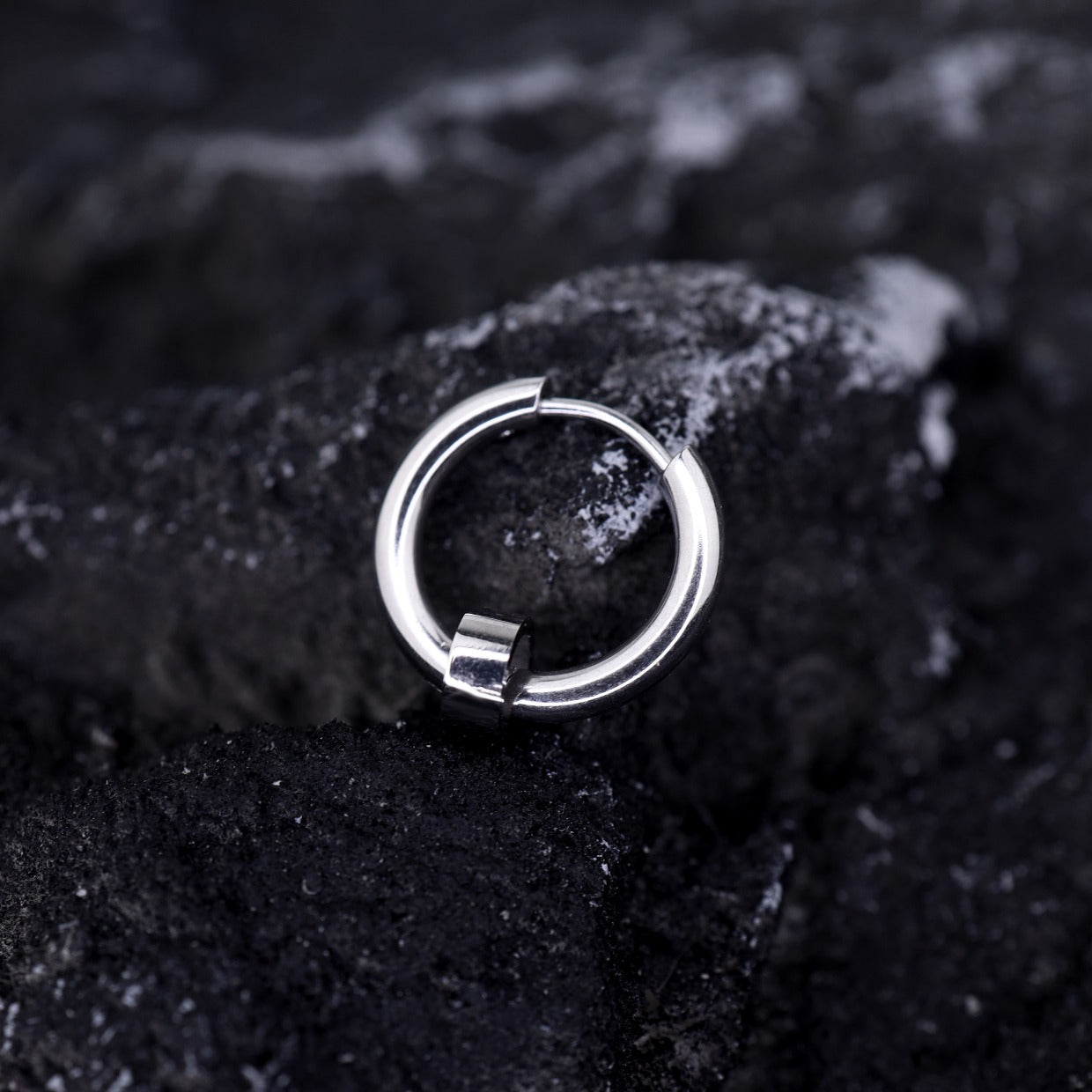 Inset Pendant Stainless Steel Earrings - Inset Pendant Stainless Steel Earrings - Circle by CRUXJEWELRY