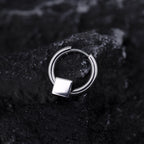 Inset Pendant Stainless Steel Earrings - Inset Pendant Stainless Steel Earrings - Square by CRUXJEWELRY