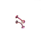 Double-Ended Rainbow Oil Slick Titanium Rook/Eyebrow/Ear Jewelry - Double-Ended Rainbow Oil Slick Titanium Rook/Eyebrow/Ear Jewelry - Brown / Ball-End / 6mm by CRUXJEWELRY