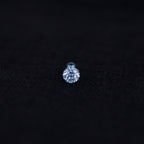 20G Thin Gauge Prong-Set CZ Titanium Ear Studs - 20G Thin Gauge Prong-Set CZ Titanium Ear Studs - Blue / 3mm by CRUXJEWELRY