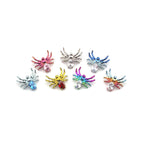 Crystal Spider Titanium Ear Studs - Crystal Spider Titanium Ear Studs - Gold / 6mm by CRUXJEWELRY