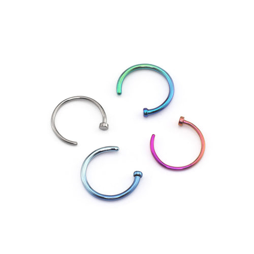 Basic Multicolored Titanium Nose Hoop - product overview