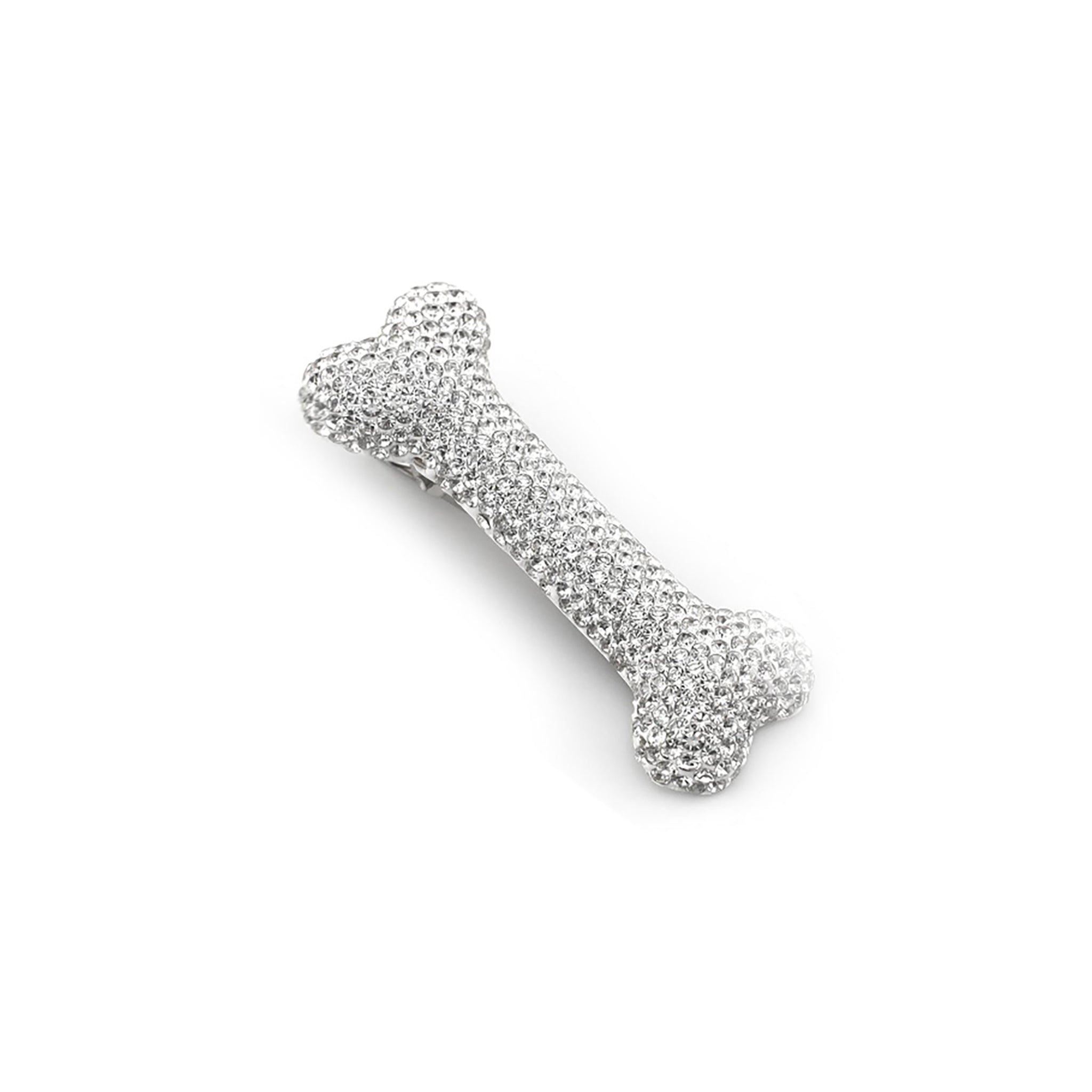 Oversize Full-Crystal Bone Hair Clip - Oversize Full-Crystal Bone Hair Clip - White by CRUXJEWELRY