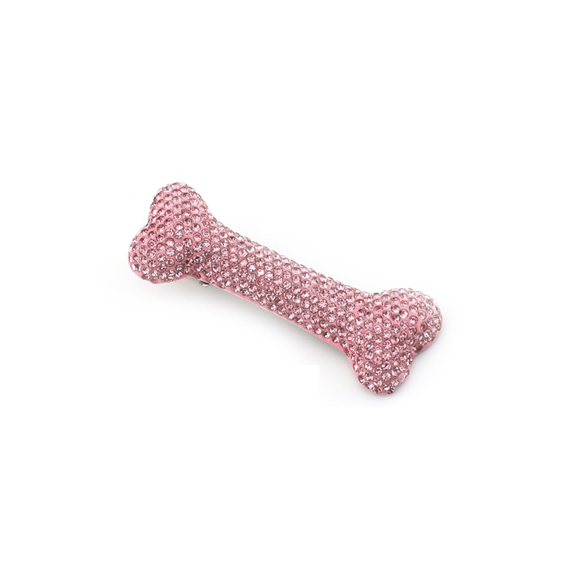 Oversize Full-Crystal Bone Hair Clip - Oversize Full-Crystal Bone Hair Clip - Pink by CRUXJEWELRY