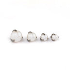 Basic Pearl Internally Threaded Titanium Ear Studs - Basic Pearl Internally Threaded Titanium Ear Studs - 4mm / 6mm by CRUXJEWELRY