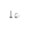 Basic Pearl Internally Threaded Titanium Ear Studs - Basic Pearl Internally Threaded Titanium Ear Studs - 4mm / 6mm by CRUXJEWELRY