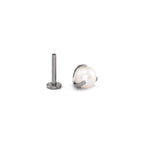 Basic Pearl Internally Threaded Titanium Ear Studs - Basic Pearl Internally Threaded Titanium Ear Studs - 4mm / 6mm by CRUXJEWELRY
