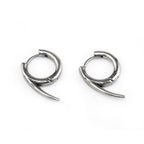 PAIR OF Silver Fangs Stainless Steel Earrings - PAIR OF Silver Fangs Stainless Steel Earrings - Default Title by CRUXJEWELRY