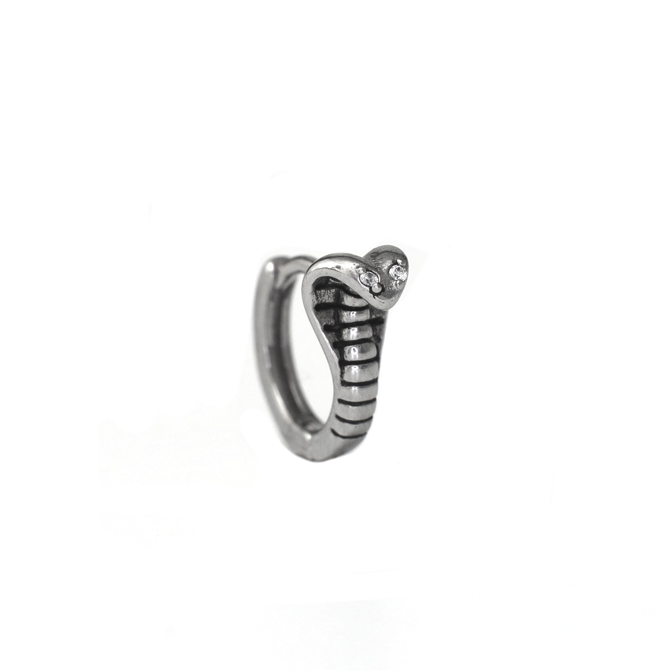White CZ Eyed Serpent 3D Stainless Steel Stainless Steel - White CZ Eyed Serpent 3D Stainless Steel Stainless Steel - Single by CRUXJEWELRY