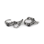 Rose Vine Drop Chain Stainless Steel Earrings - Rose Vine Drop Chain Stainless Steel Earrings - Single by CRUXJEWELRY