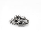 Rose Vine Drop Chain Stainless Steel Earrings - Rose Vine Drop Chain Stainless Steel Earrings - Single by CRUXJEWELRY