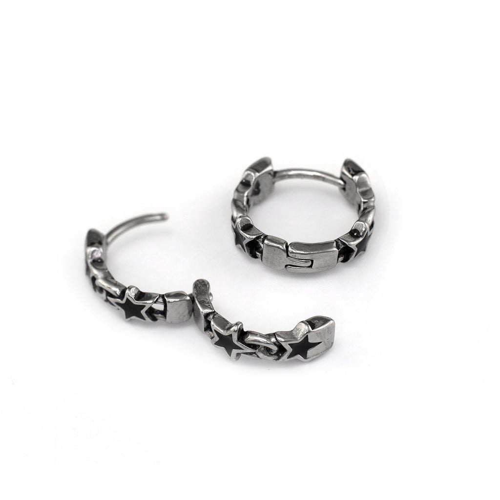 Star-Chain Stainless Steel Earrings - Star-Chain Stainless Steel Earrings - Single by CRUXJEWELRY
