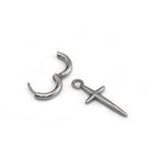 Minimalist 3D Large Cross Stainless Steel Earrings - Minimalist 3D Large Cross Stainless Steel Earrings - Single by CRUXJEWELRY
