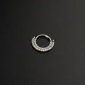 Half Circle Double-Layer CZ Titanium Segment Ring - Half Circle Double-Layer CZ Titanium Segment Ring - 8mm by CRUXJEWELRY
