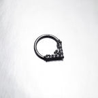 Triangular CZ stainless steel Clicker - Triangular CZ stainless steel Clicker - Silver by CRUXJEWELRY