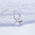 Triangle CZ stainless steel Segment Hoop - Triangle CZ stainless steel Segment Hoop - Radiant White / 8 mm by CRUXJEWELRY