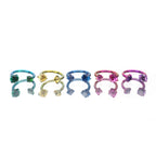 Vivid Internally Threaded CZ Titanium Horseshoe Ring - Vivid Internally Threaded CZ Titanium Horseshoe Ring - White / 3mm / 6mm by CRUXJEWELRY